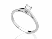 Anello PG Gioielli Donna Solitari in Oro bianco Diamante 0.13 Ct ANS157013 - ANS157013